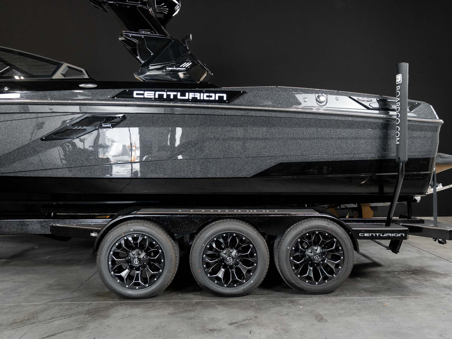 2025 Centurion Ri245 - Black / Black Metal Flake / Light Tan - BoardCo Boats
