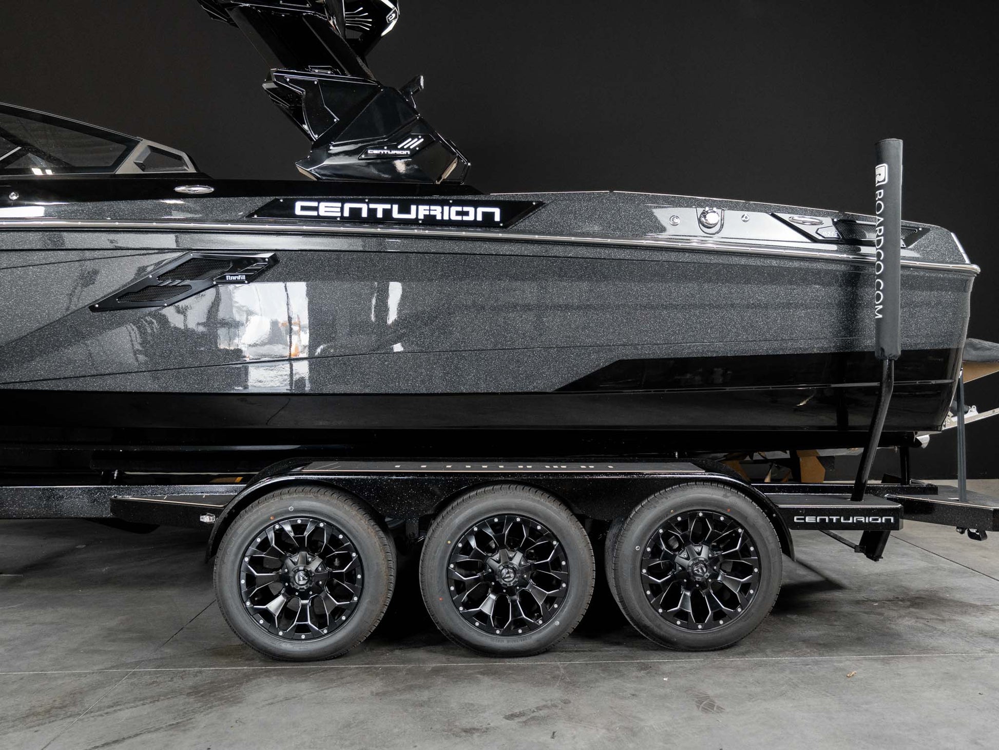 2025 Centurion Ri245 - Black / Black Metal Flake / Light Tan - BoardCo Boats