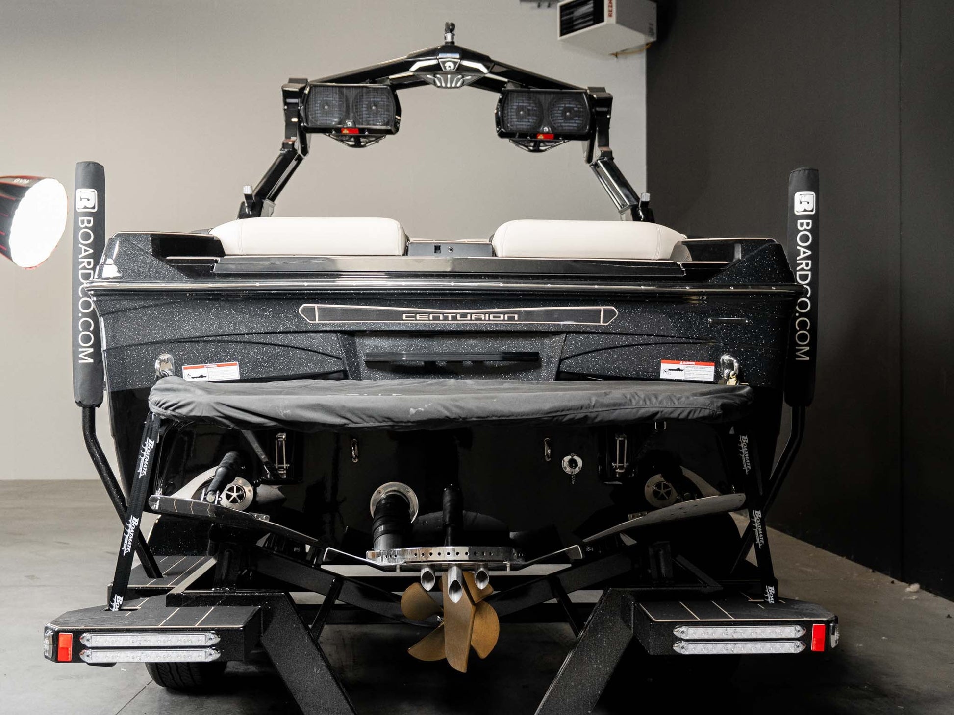 2025 Centurion Ri245 - Black / Black Metal Flake / Light Tan - BoardCo Boats