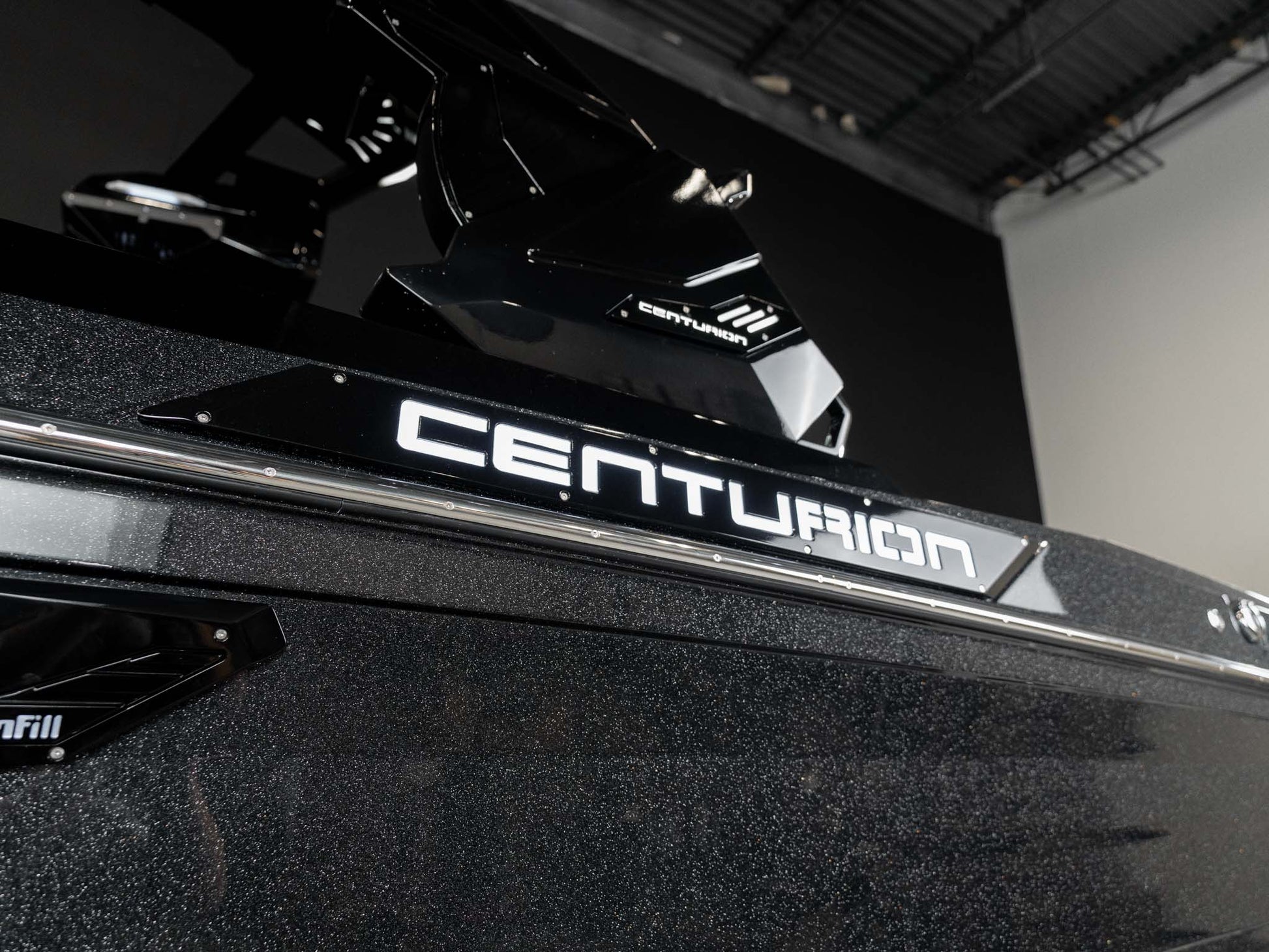 2025 Centurion Ri245 - Black / Black Metal Flake / Light Tan - BoardCo Boats