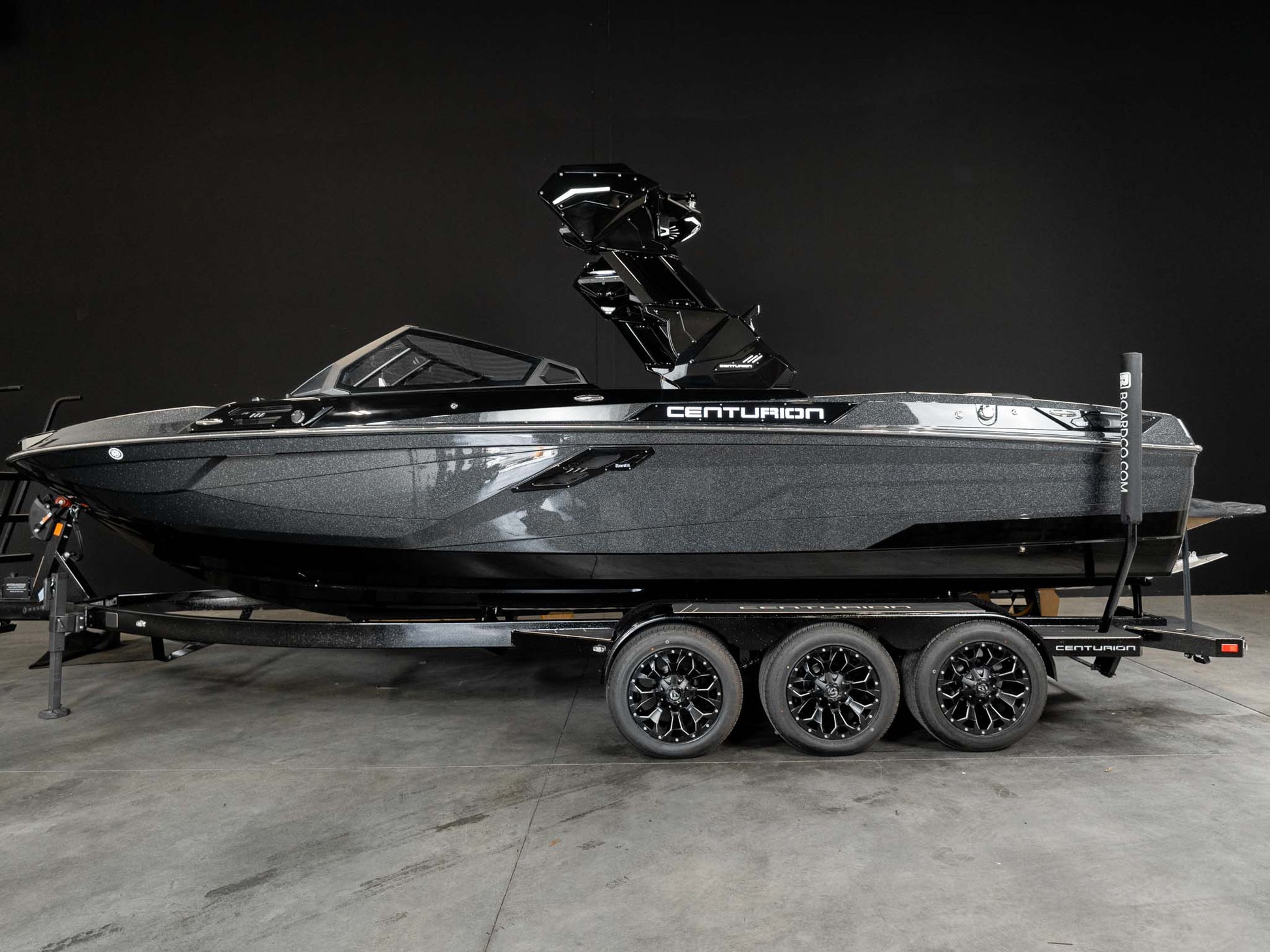 2025 Centurion Ri245 - Black / Black Metal Flake / Light Tan - BoardCo Boats