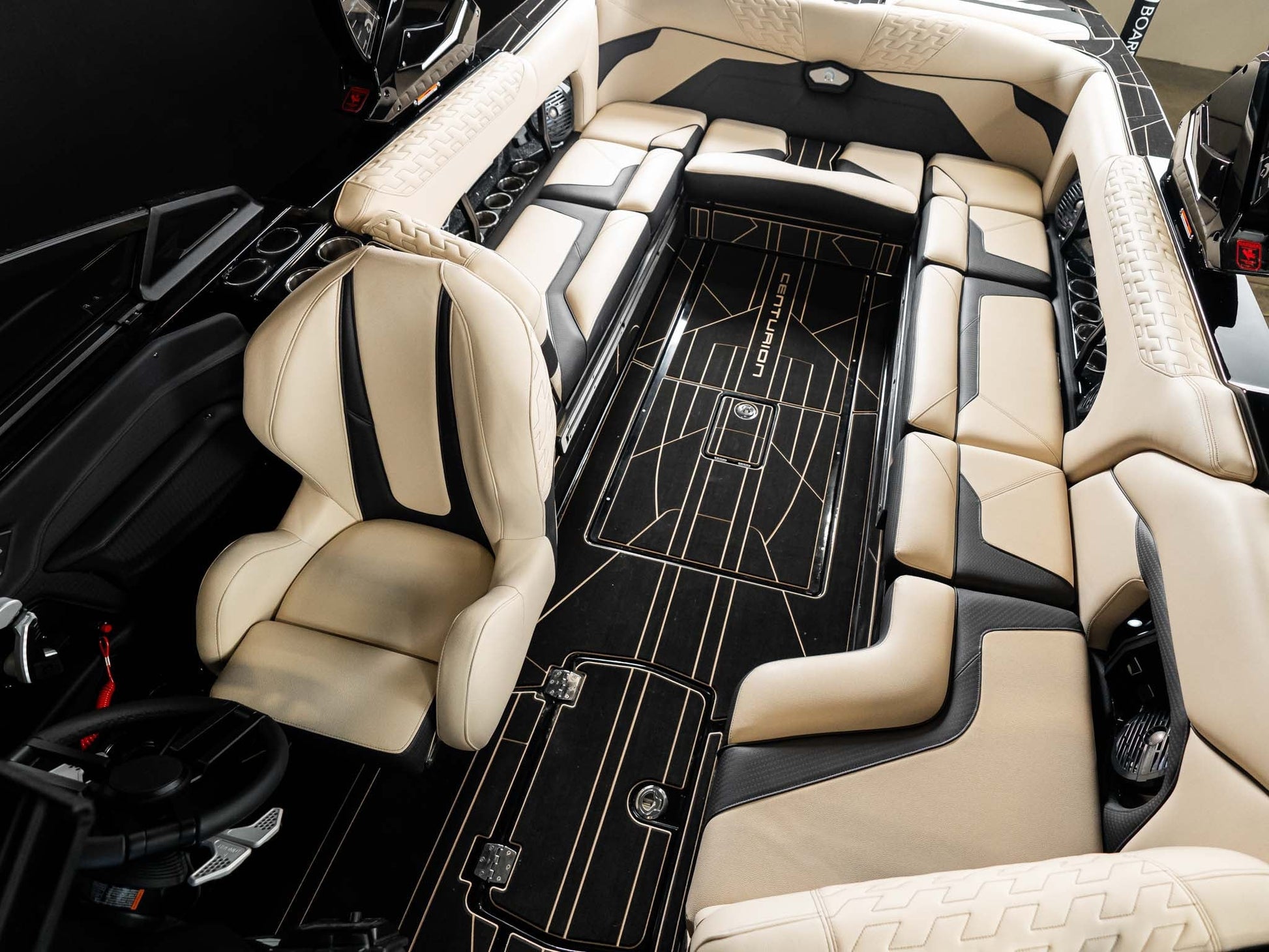2025 Centurion Ri245 - Black / Black Metal Flake / Light Tan - BoardCo Boats