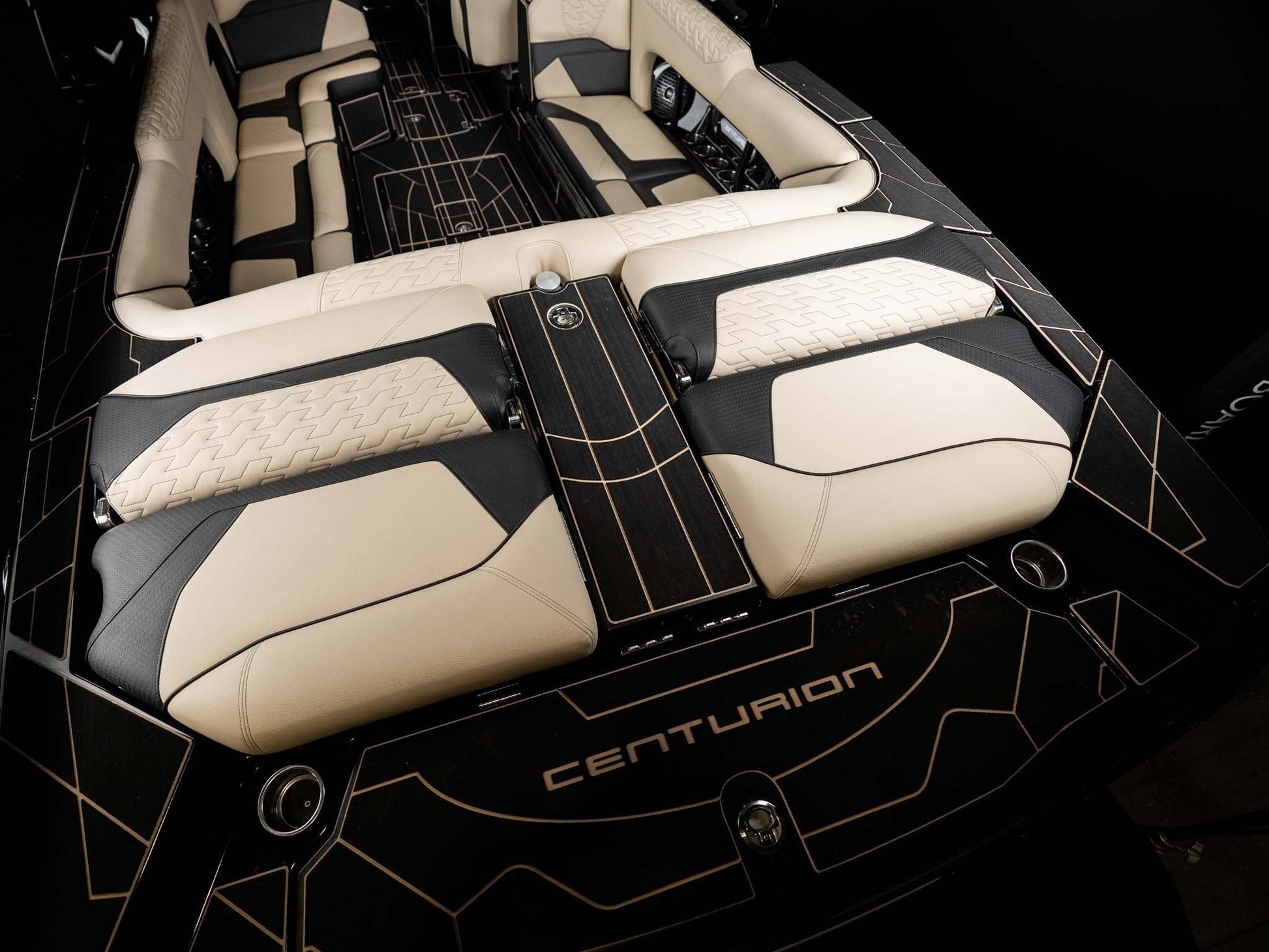 2025 Centurion Ri245 - Black / Black Metal Flake / Light Tan - BoardCo Boats