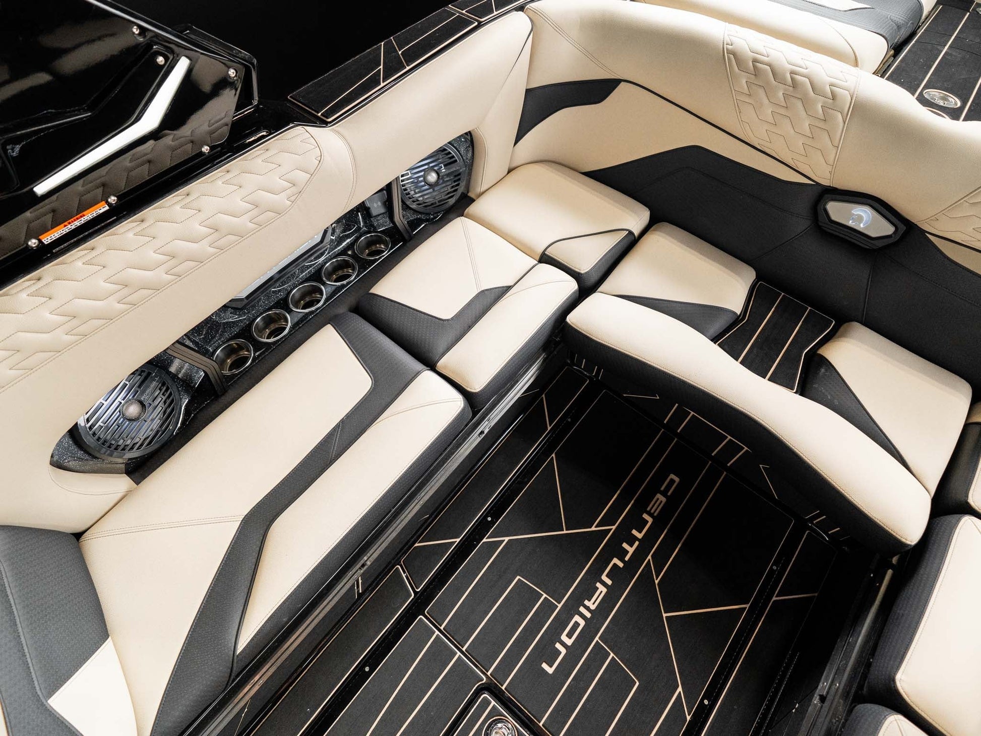 2025 Centurion Ri245 - Black / Black Metal Flake / Light Tan - BoardCo Boats