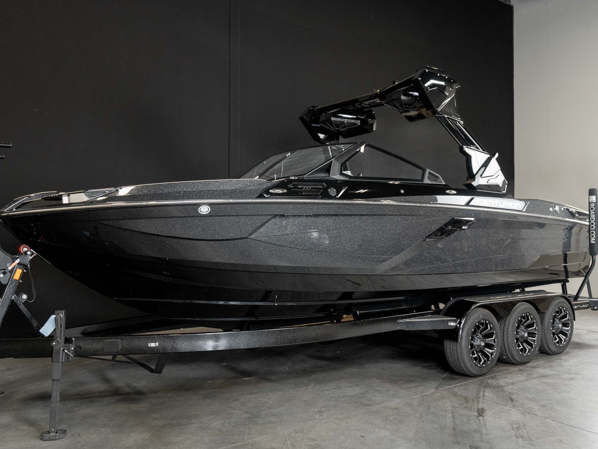 2025 Centurion Ri245 - Black / Black Metal Flake / Light Tan - BoardCo Boats