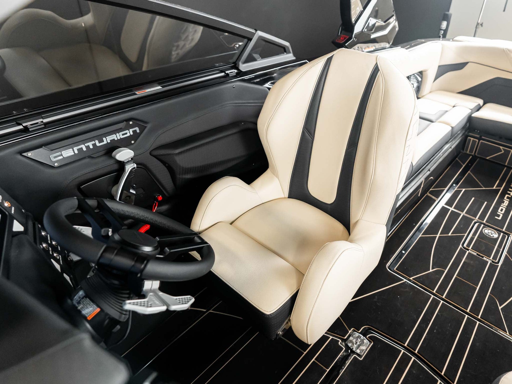 2025 Centurion Ri245 - Black / Black Metal Flake / Light Tan - BoardCo Boats