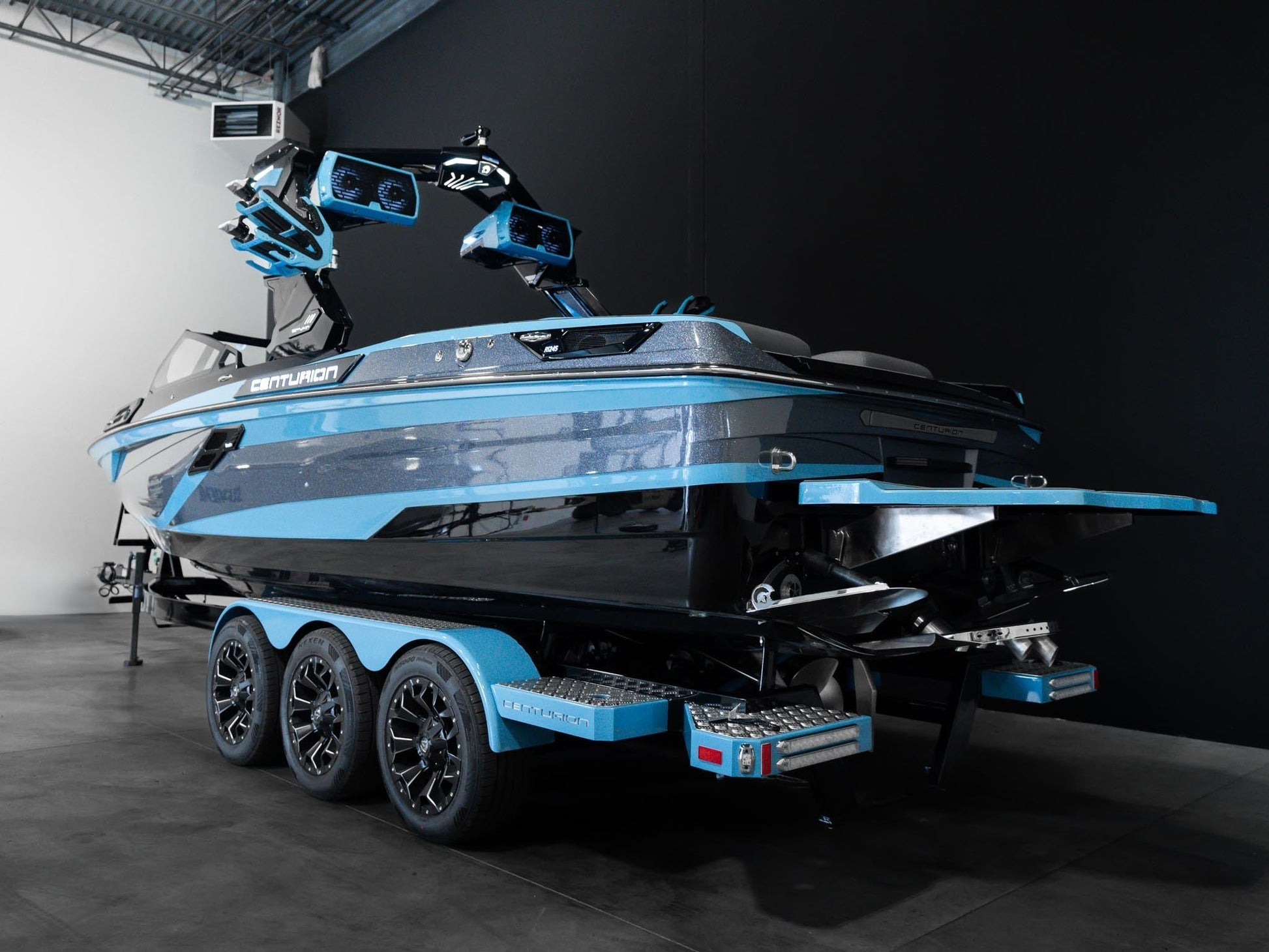 2025 Centurion Ri245 - Mist Blue / Gunmetal Flake / Onyx Black - BoardCo