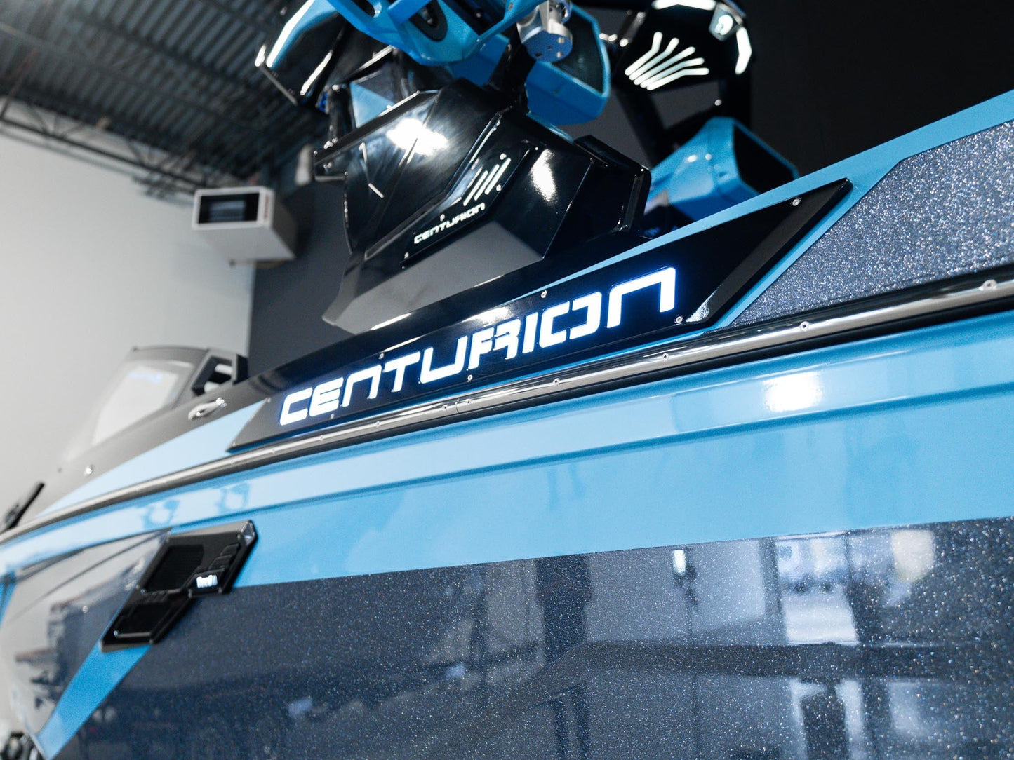 2025 Centurion Ri245 - Mist Blue / Gunmetal Flake / Onyx Black - BoardCo Boats