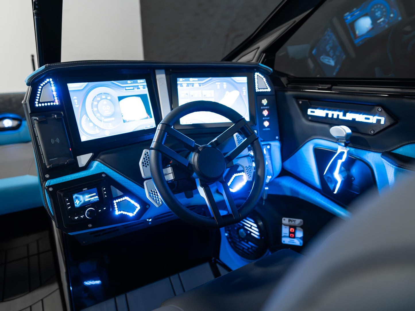 2025 Centurion Ri245 - Mist Blue / Gunmetal Flake / Onyx Black - BoardCo Boats