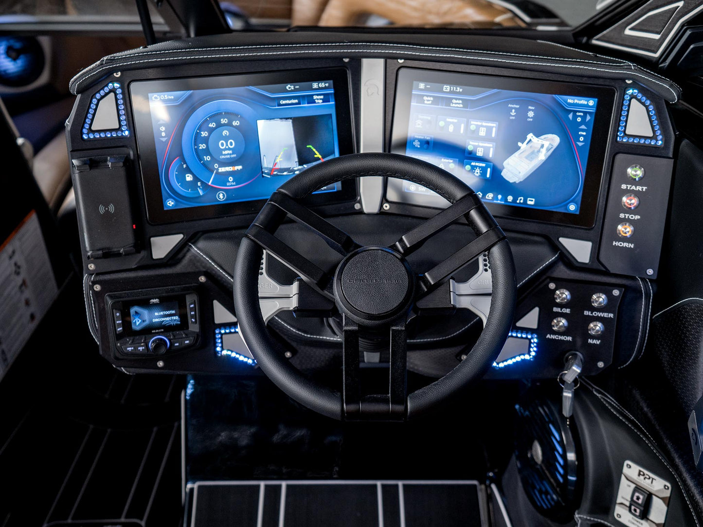2025 Centurion Ri245 - Onyx Black / Black Flake / White Accents - BoardCo Boats