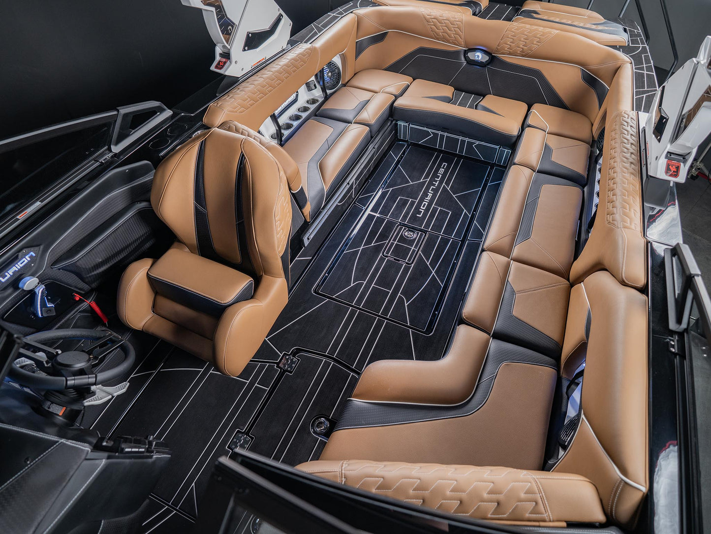 2025 Centurion Ri245 - Onyx Black / Black Flake / White Accents - BoardCo Boats