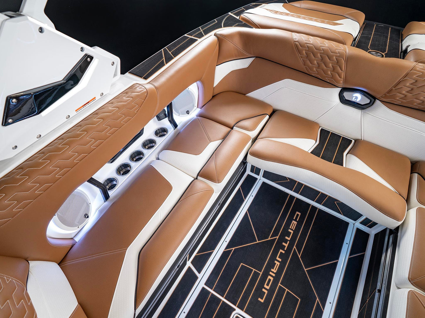 2025 Centurion Ri245 - White / Black / Tan - BoardCo Boats