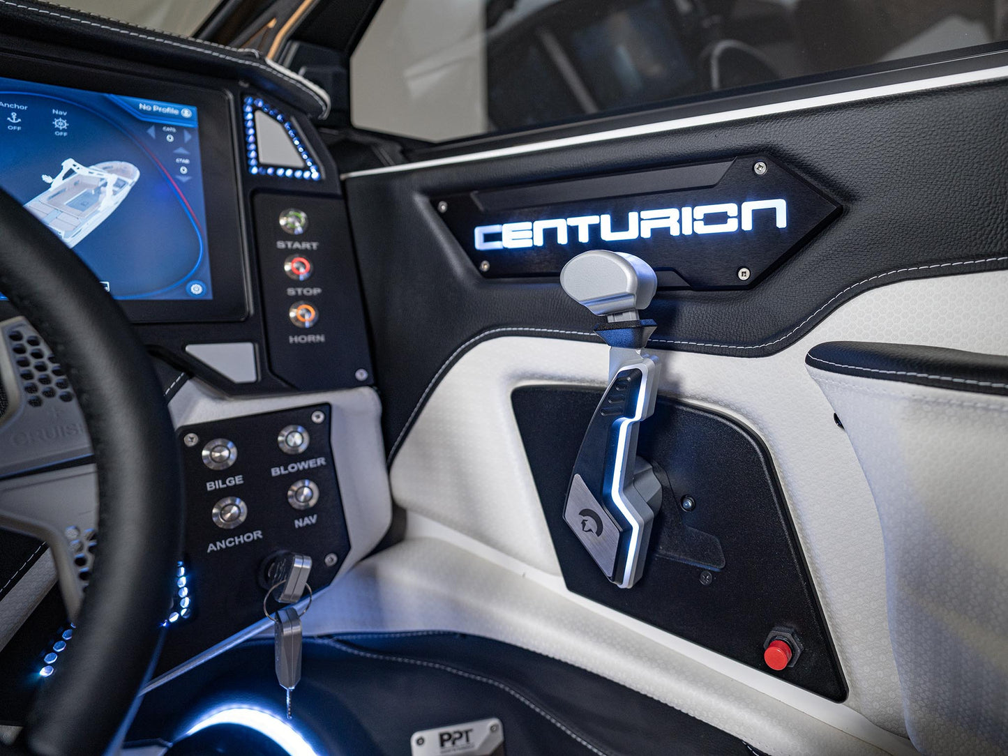 2025 Centurion Ri245 - White / Black / Tan - BoardCo Boats