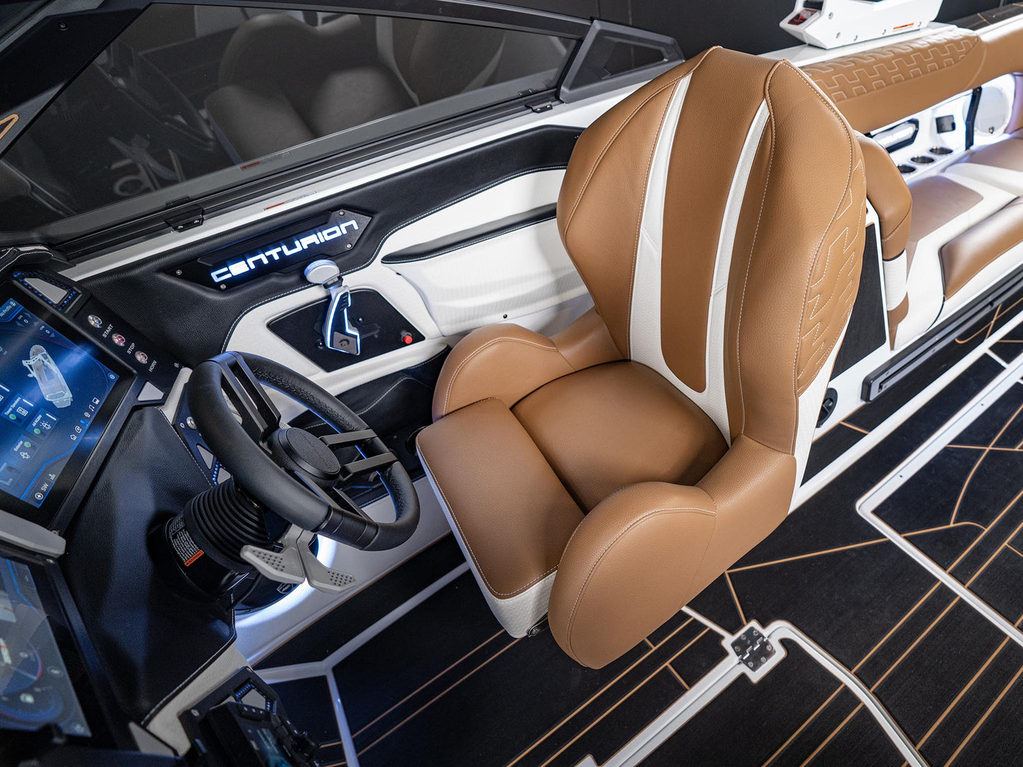 2025 Centurion Ri245 - White / Black / Tan - BoardCo Boats