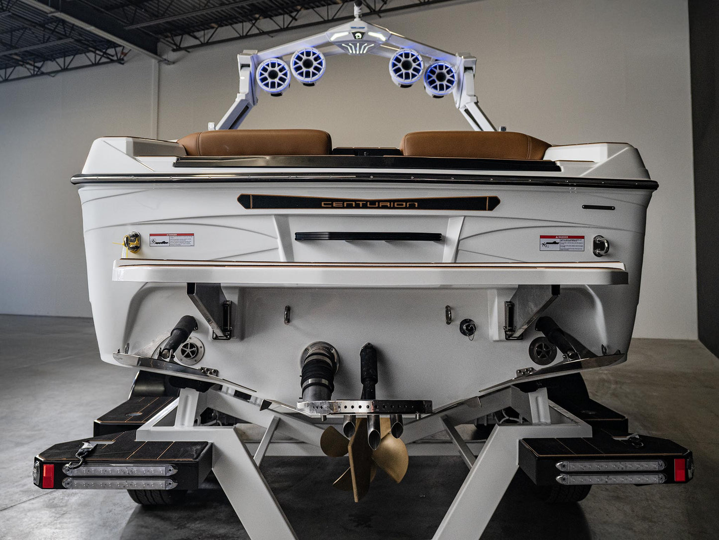 2025 Centurion Ri245 - White / Black / Tan - BoardCo Boats