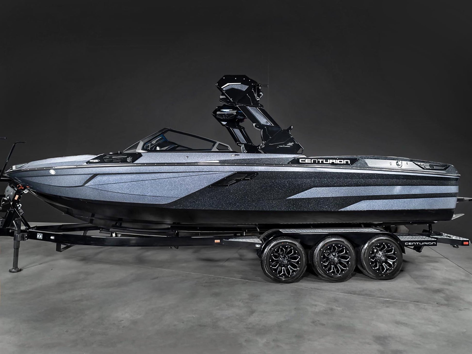 2025 Centurion Ri265 - Onyx Black / Black Flake / Gunmetal Flake - BoardCo Boats