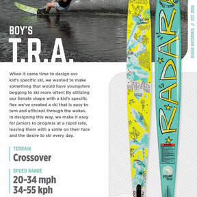 Radar Boy's TRA w/ TRA & Vector BOA ARTP Water Ski Package 2025
