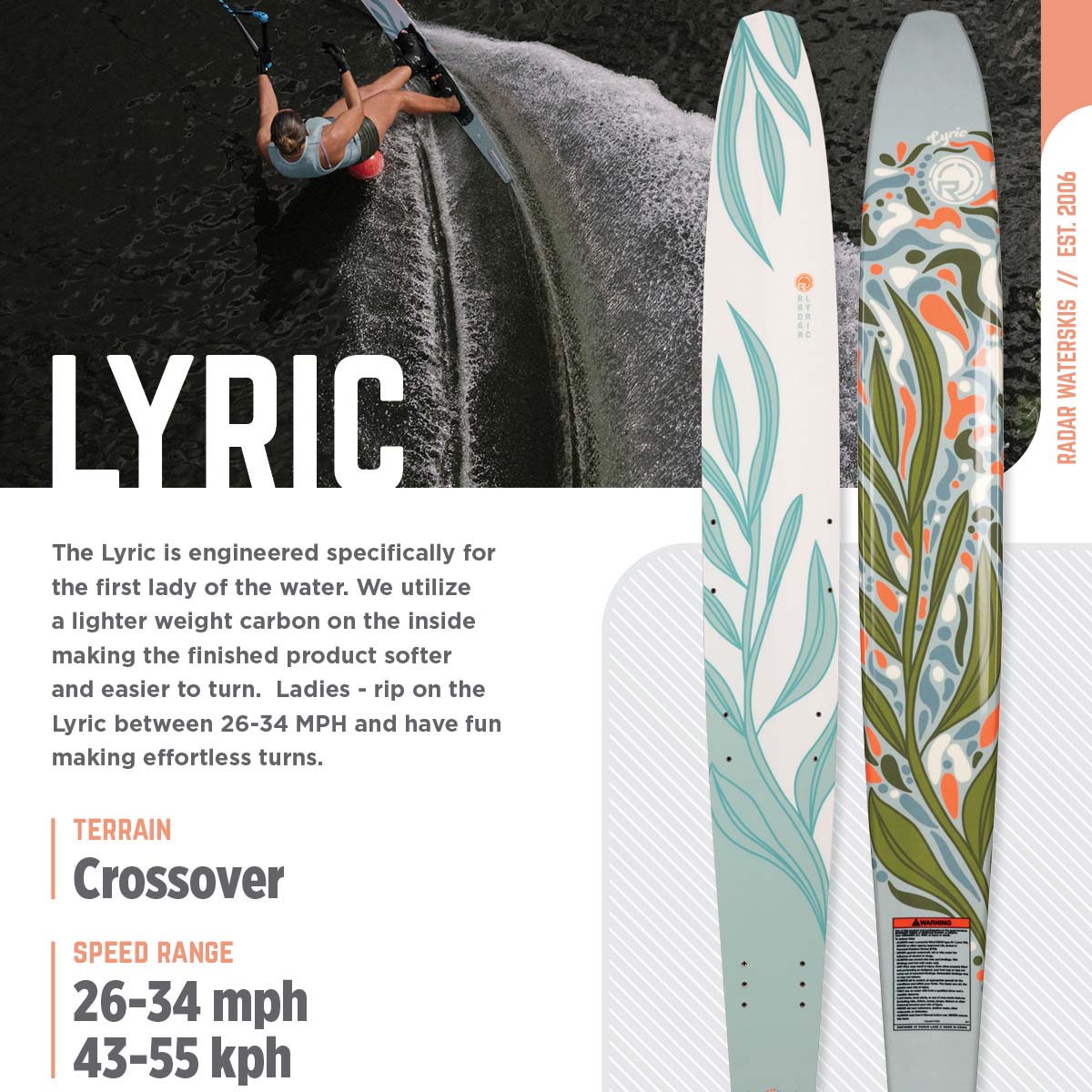 Radar Lyric w/ Lyric BOA & Lyric BOA ARTP Water Ski Package 2025