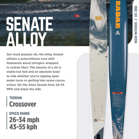 Radar Alloy Senate w/ Double Carbitex Vector BOA Water Ski Package 2025
