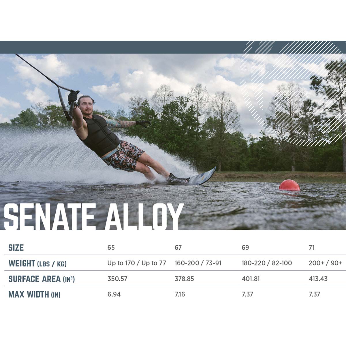 Radar Alloy Senate w/ Double Carbitex Vector BOA Water Ski Package 2025