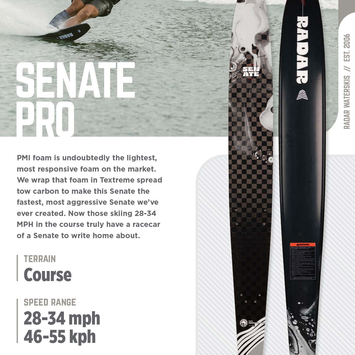 Radar Pro Build Senate Water Ski 2025