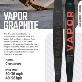 Radar Graphite Vapor Water Ski 2025