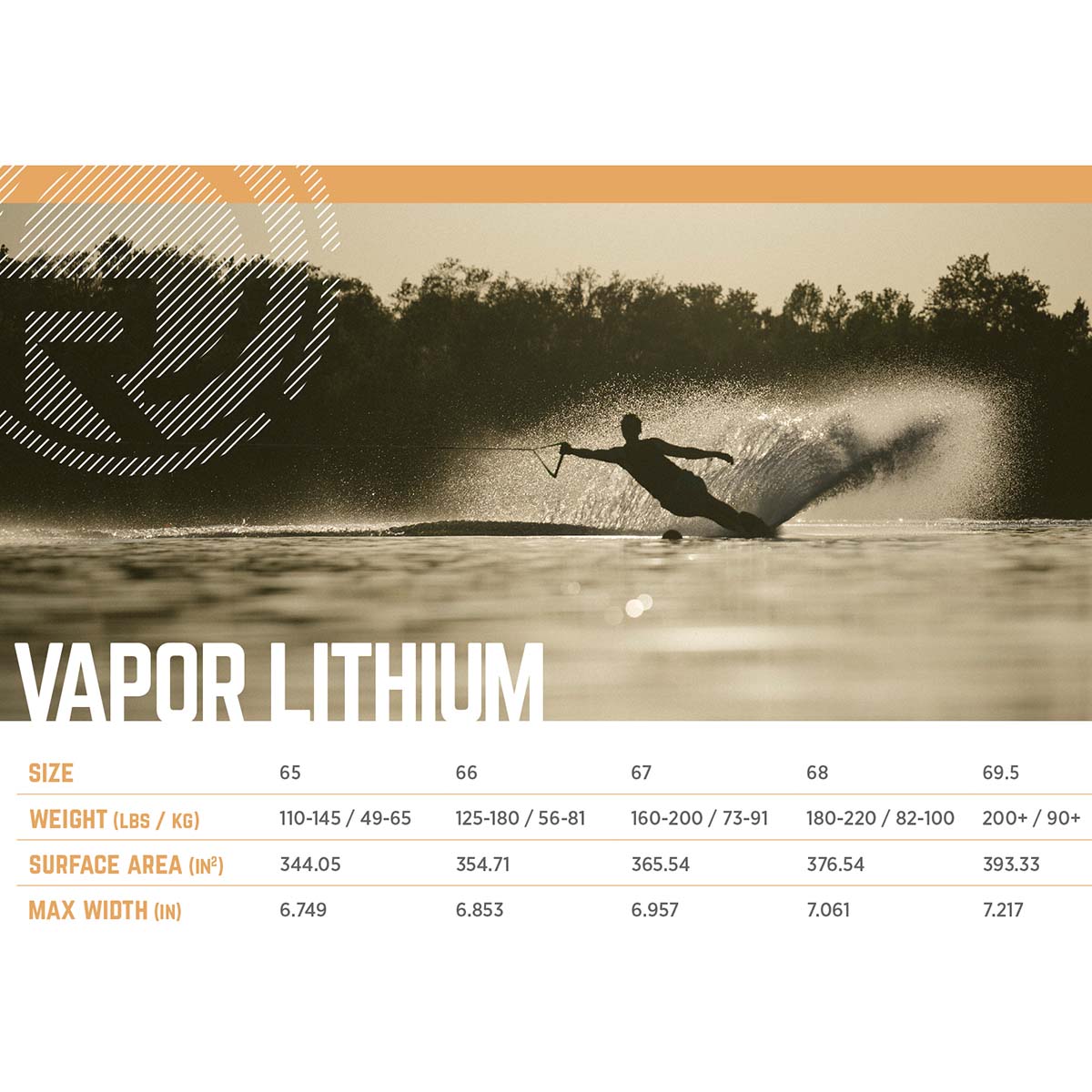Radar Lithium Vapor w/ Carbitex Vector BOA Dbl Boot Water Ski Package 2025