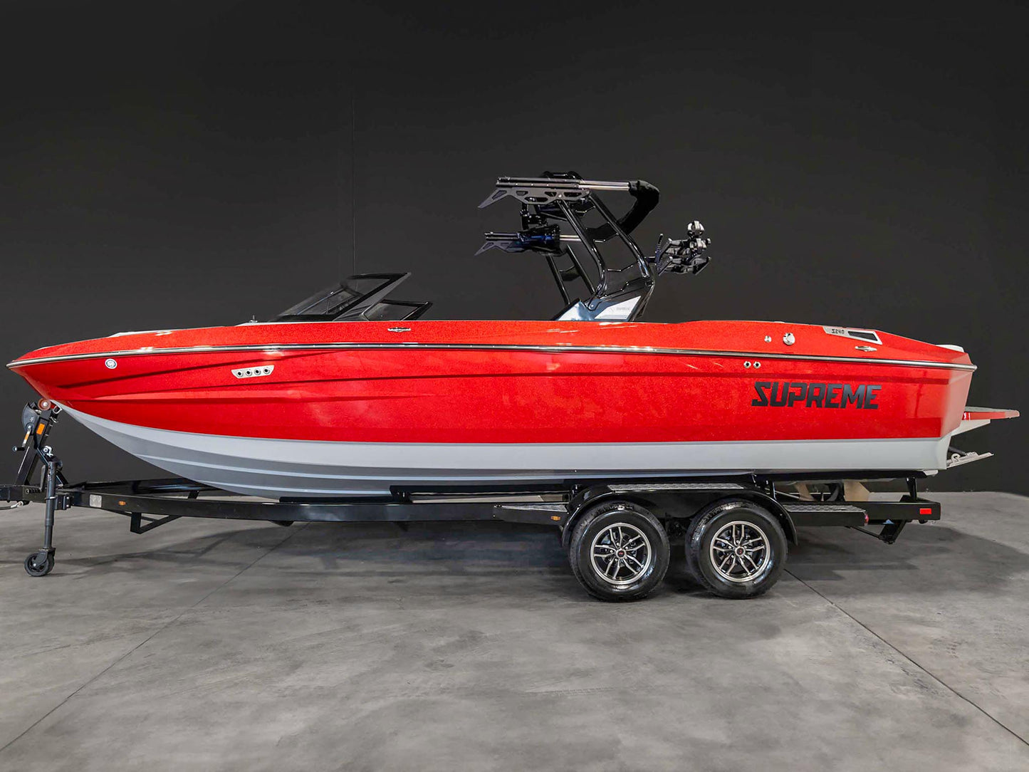 2025 Supreme S240 - Fire Red Flake / Stone Grey - BoardCo