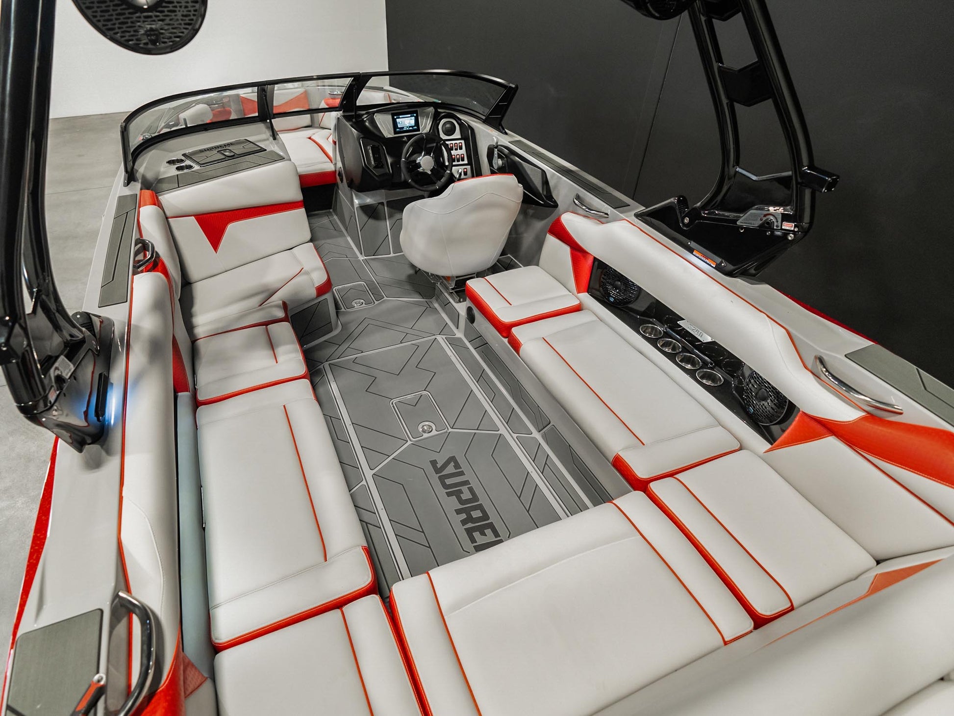 2025 Supreme S240 - Fire Red Flake / Stone Grey - BoardCo