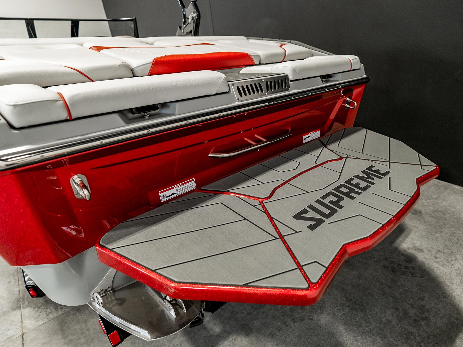 2025 Supreme S240 - Fire Red Flake / Stone Grey - BoardCo