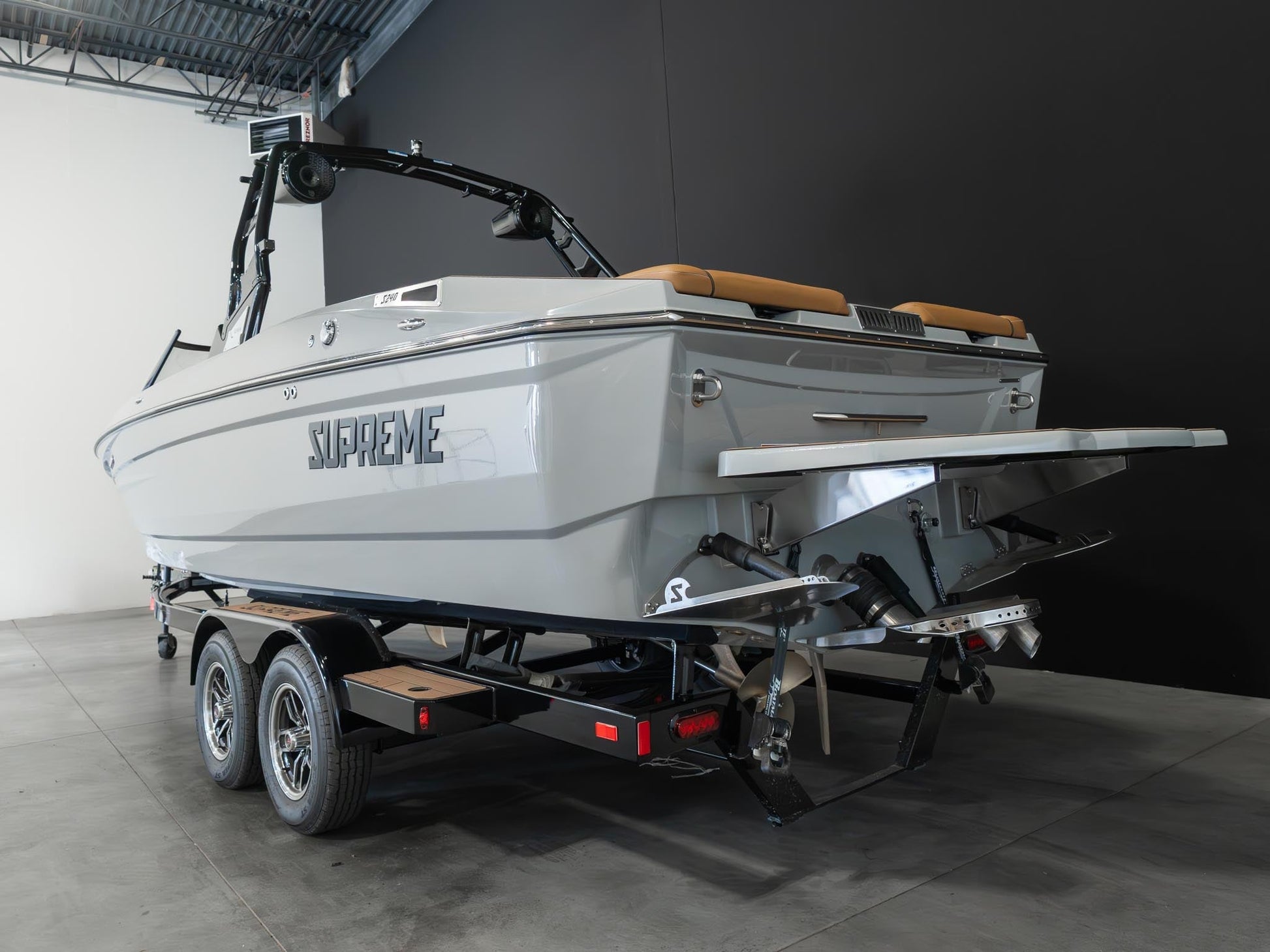 2025 Supreme S240 - Stone Grey - BoardCo Boats