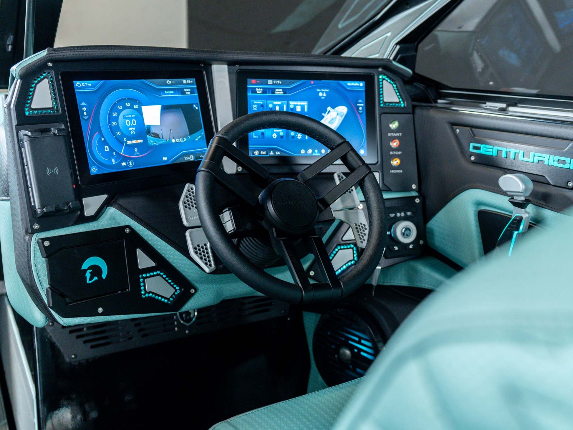 2026 Centurion Ri245 - Black Flake / Spearmint - BoardCo Boats