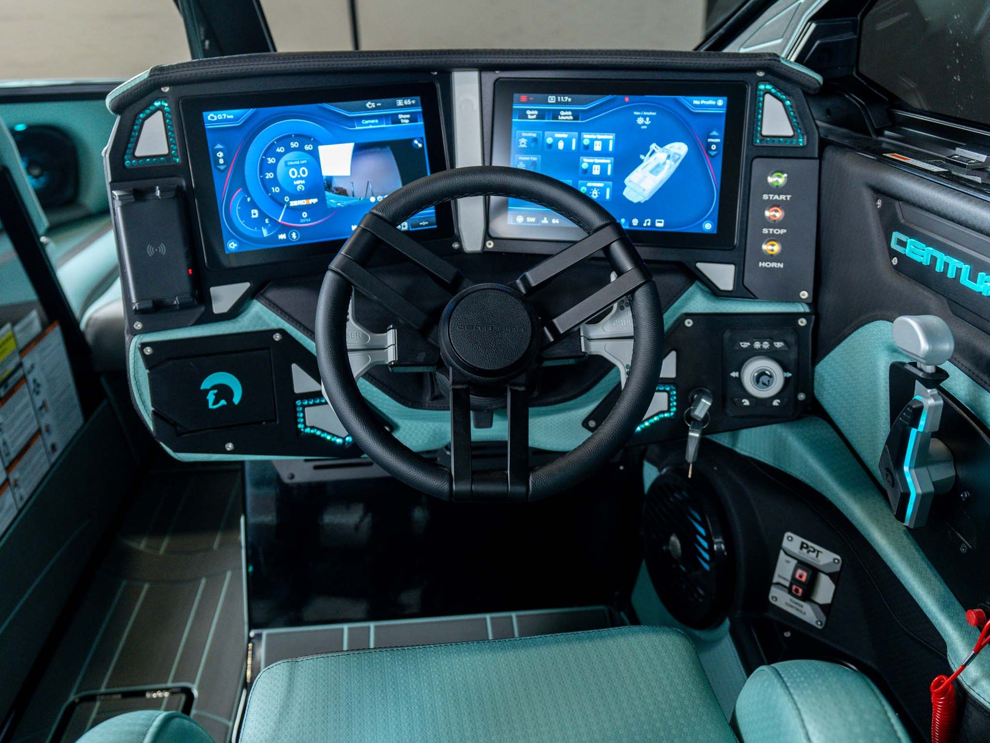 2026 Centurion Ri245 - Black Flake / Spearmint - BoardCo Boats