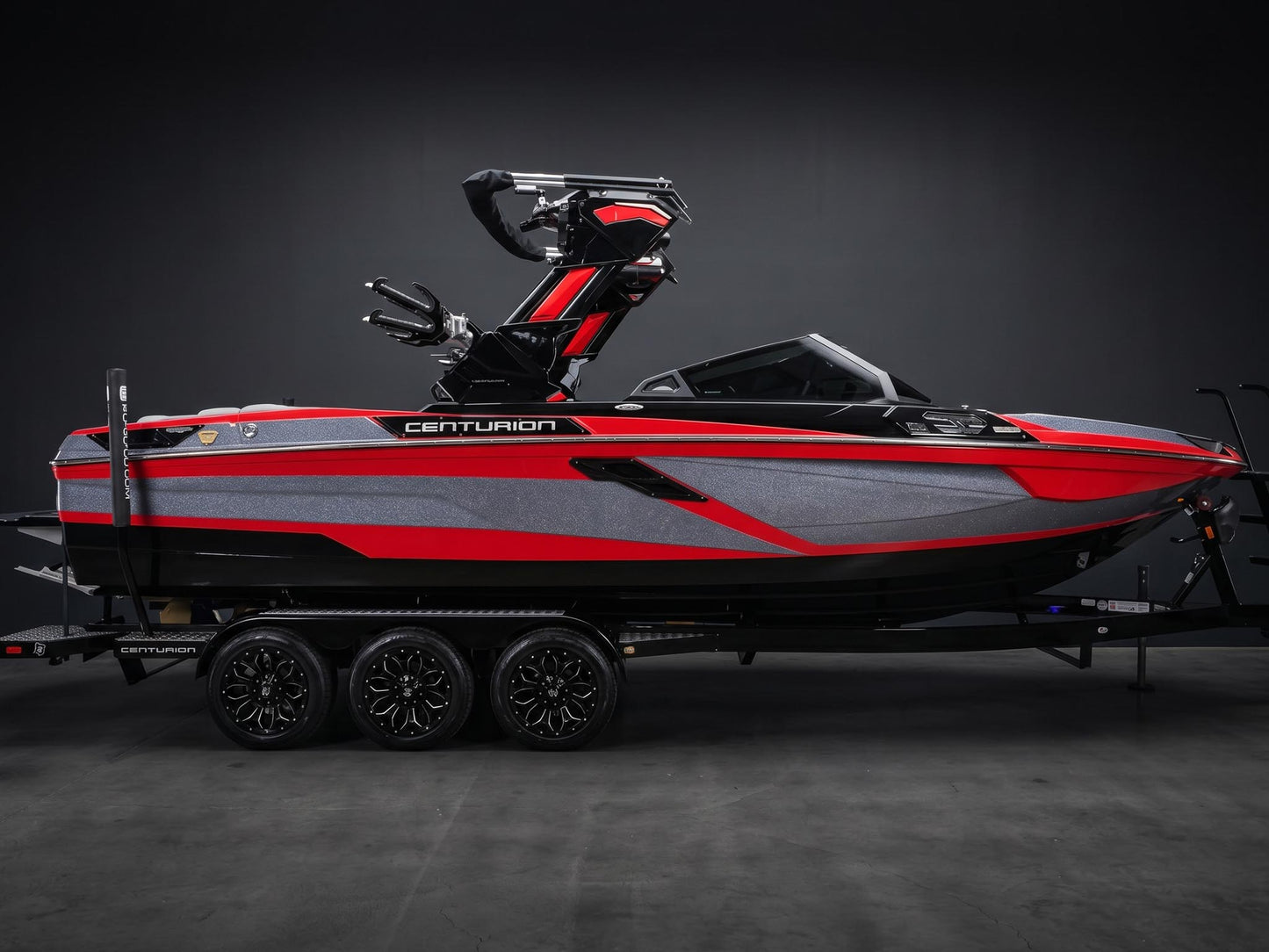 2026 Centurion Ri245 - Onyx Black / Gunmetal Flake / Red