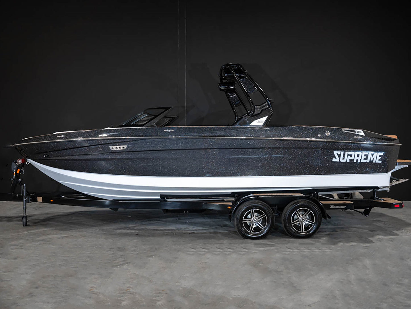 2026 Supreme S240 - Black Metal Flake / White - BoardCo