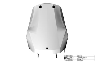 Nautique G21 with FCT G14-16 Towers and factory bimini Double Up Storage Cover