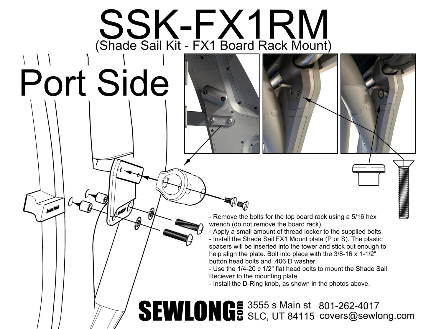 5' Supra FX1 Tower Mounted shade Sail - BoardCo