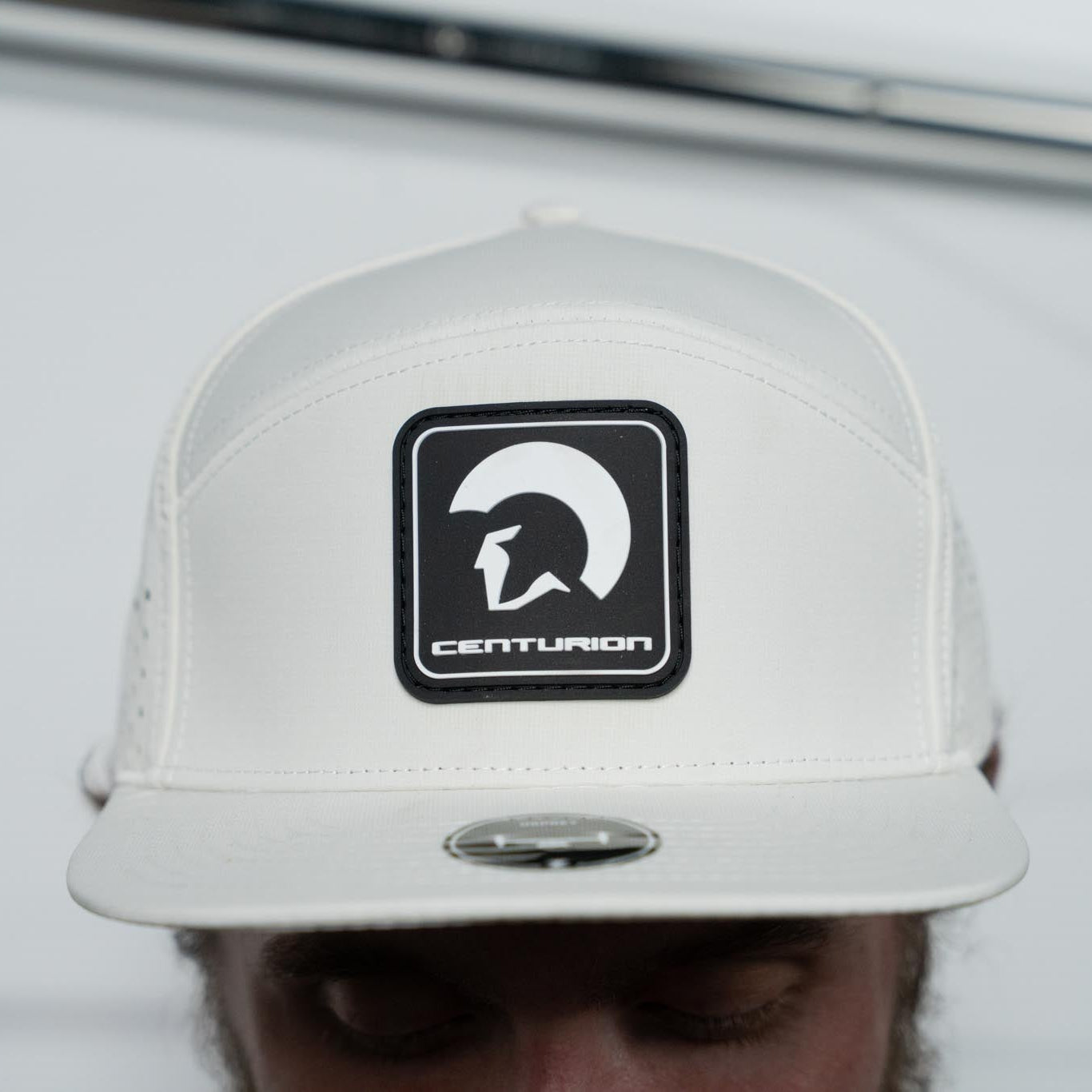 Centurion Osprey Hat in White with Black Centurion Patch