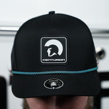 Centurion Blackhawk R+ Hat in Black with Light Blue Chain link Rope