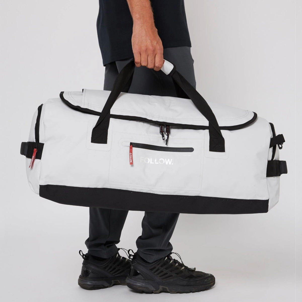 Follow Life Duffel Bag in Light Grey