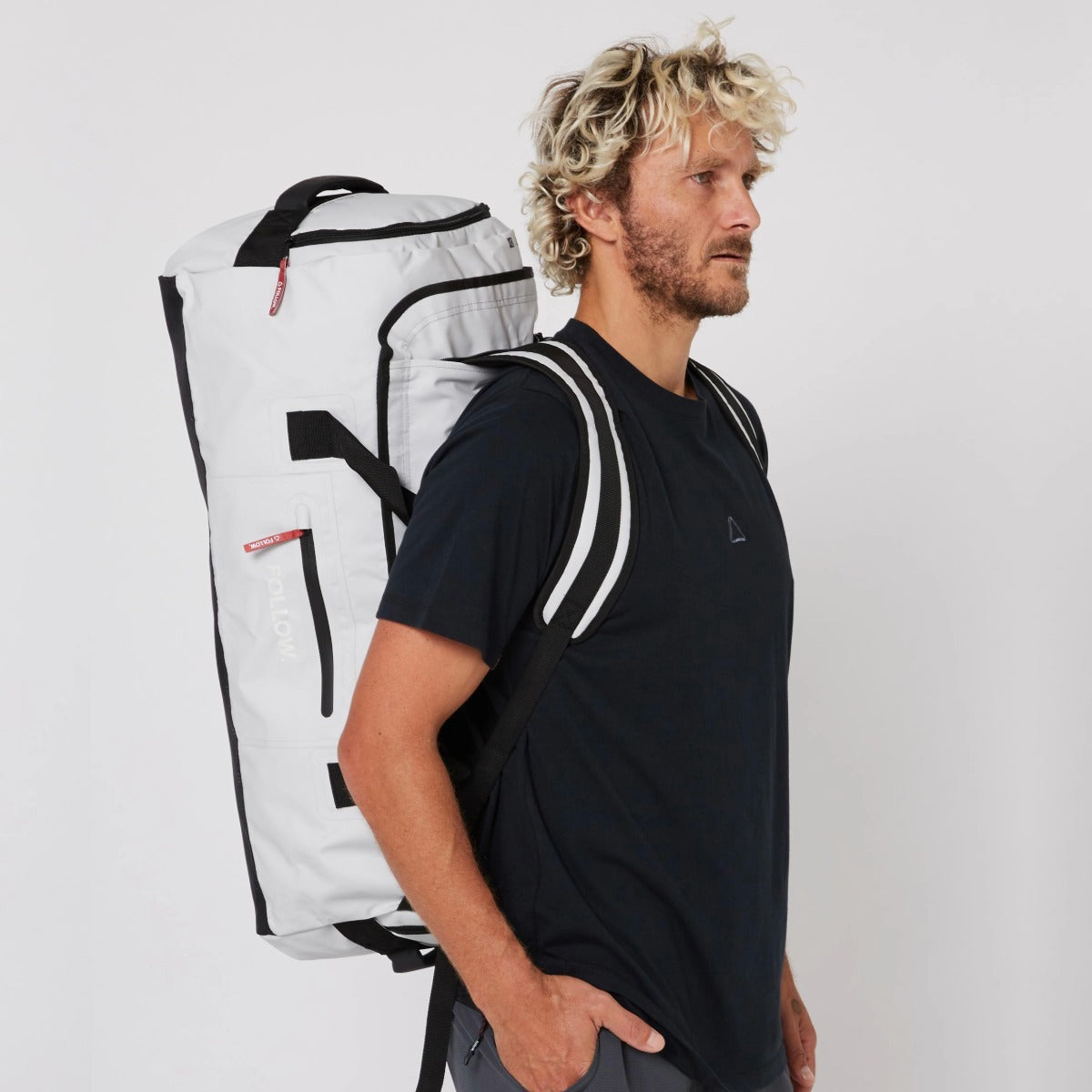 Follow Life Duffel Bag in Light Grey