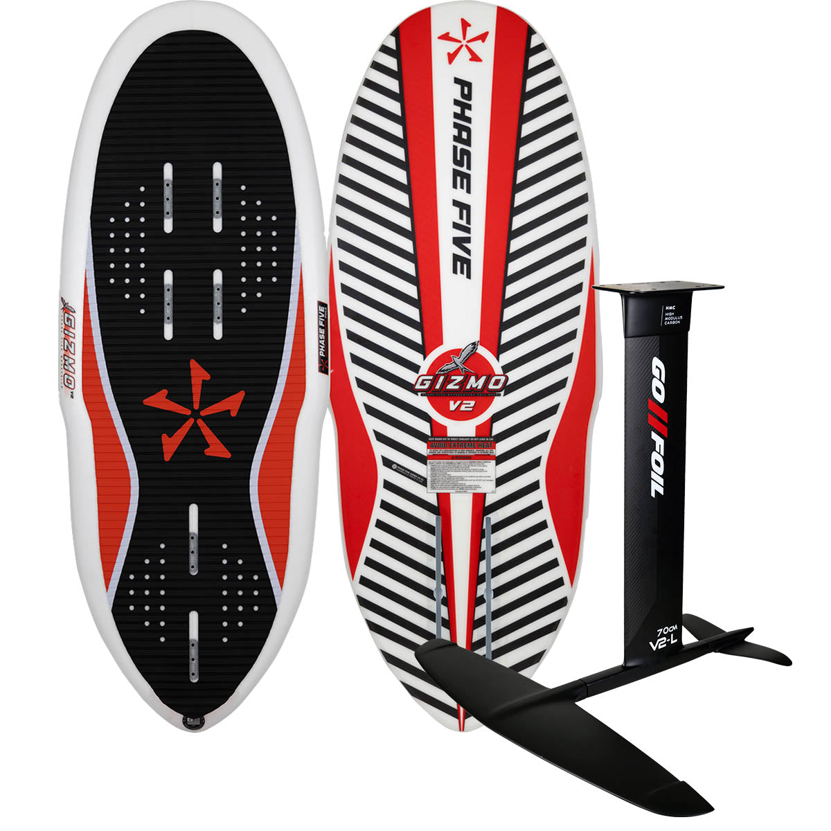 Phase 5 Gizmo + Go Foil RSX Flip Wakefoil Package - Advanced