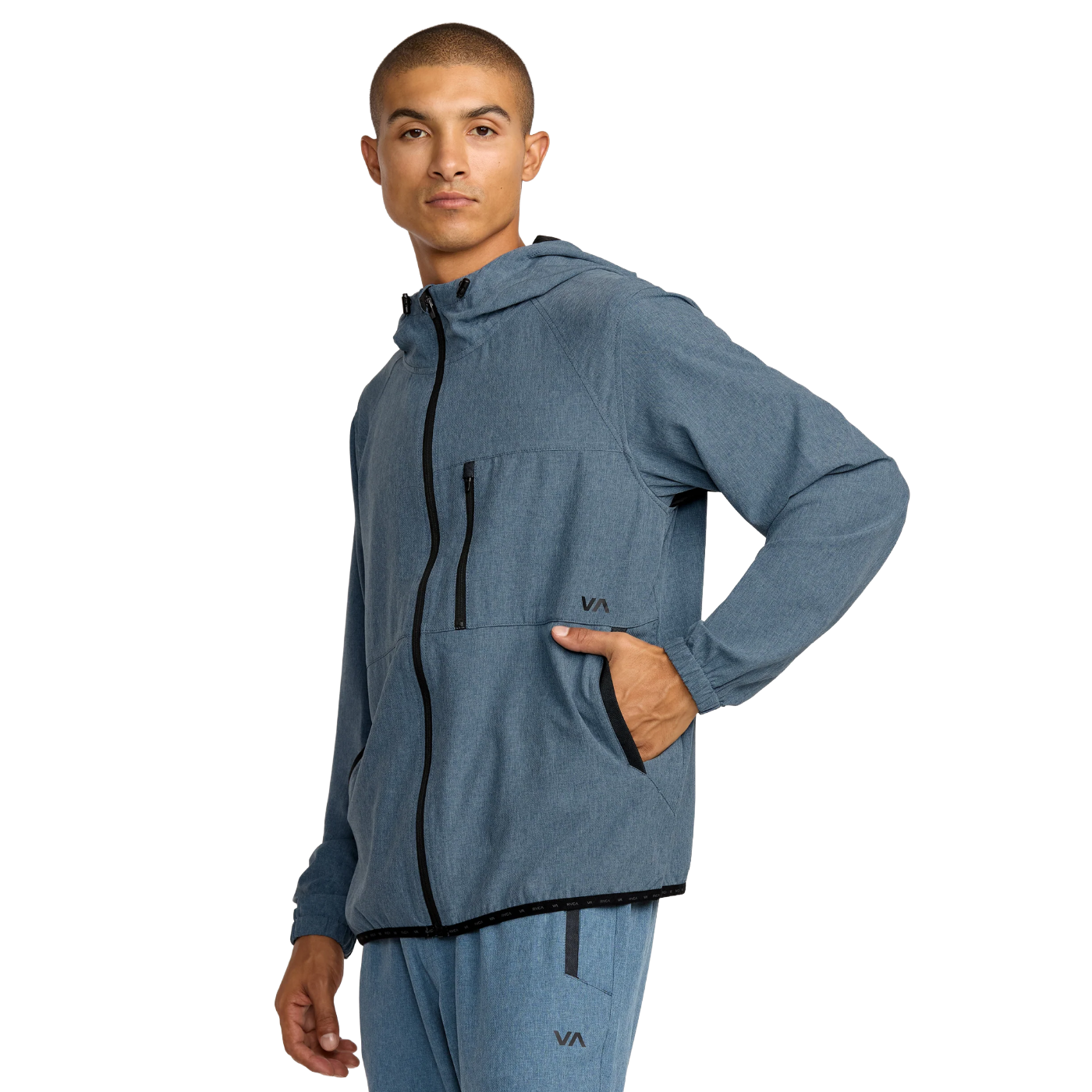 RVCA Yogger Jacket II in Vintage Navy Heather