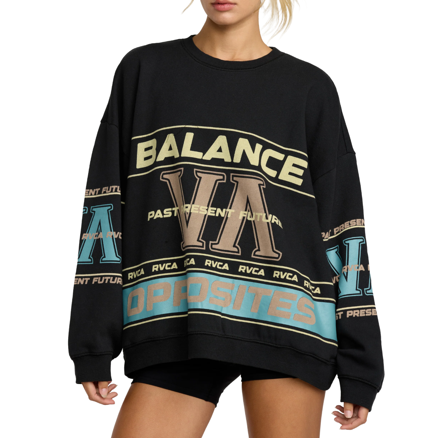 RVCA Puck It Pullover in Black