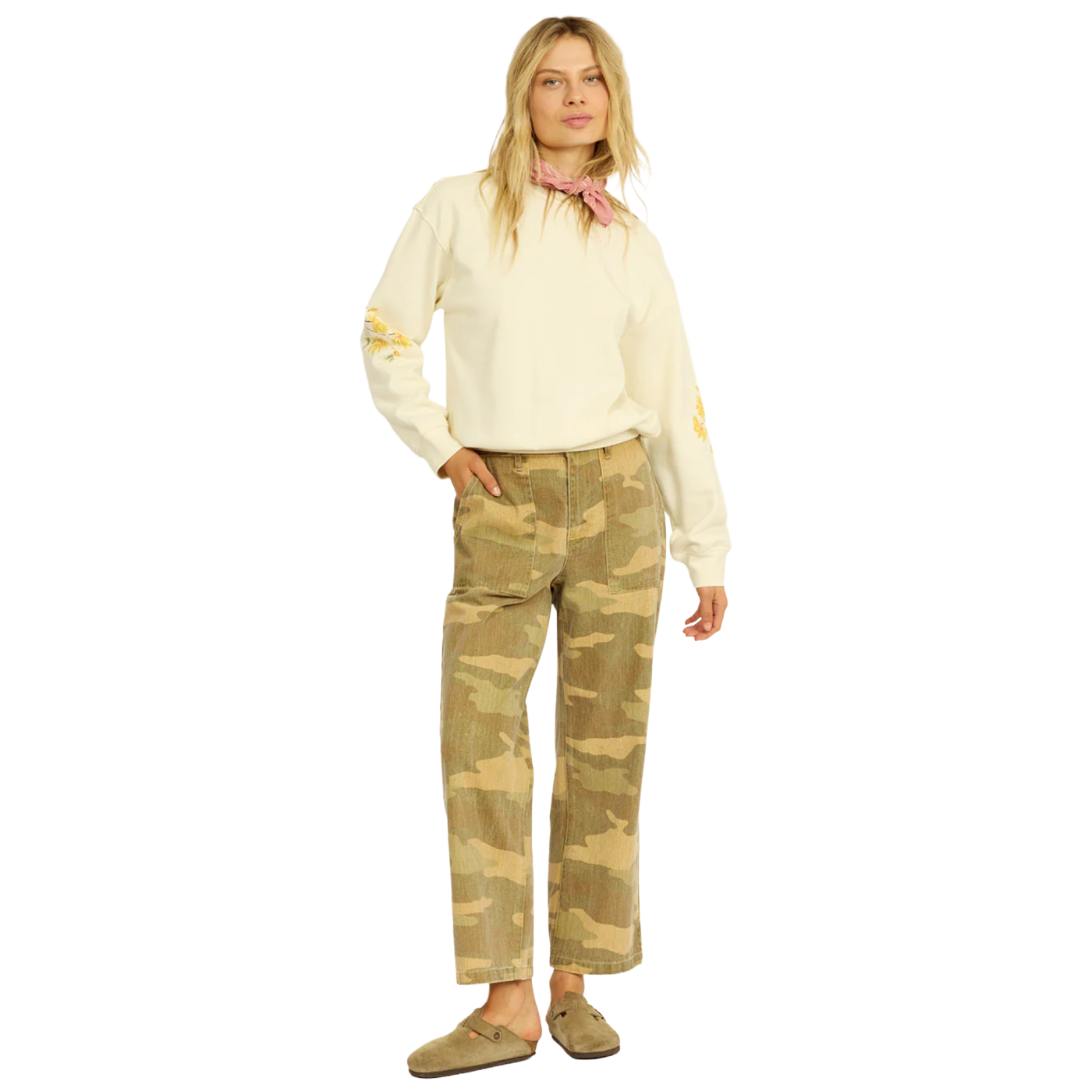 Sisstr Lovesea Fleece Crew in Sea Salt