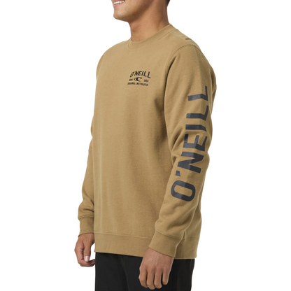 O'Neill Fifty Two Cliffs Crew Neck Neck Fleec in Dark Khaki