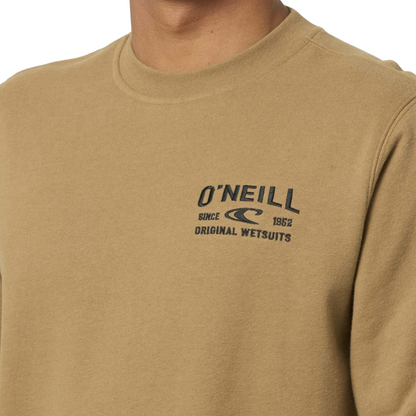 O'Neill Fifty Two Cliffs Crew Neck Neck Fleec in Dark Khaki