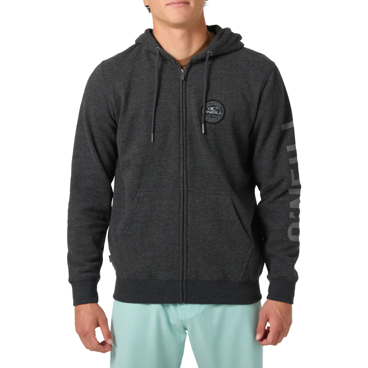 O'Neill Fifty Two Zip Fleece Hoodie in Black