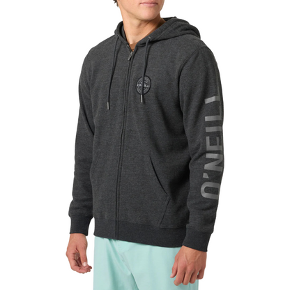 O'Neill Fifty Two Zip Fleece Hoodie in Black