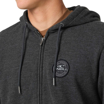 O'Neill Fifty Two Zip Fleece Hoodie in Black